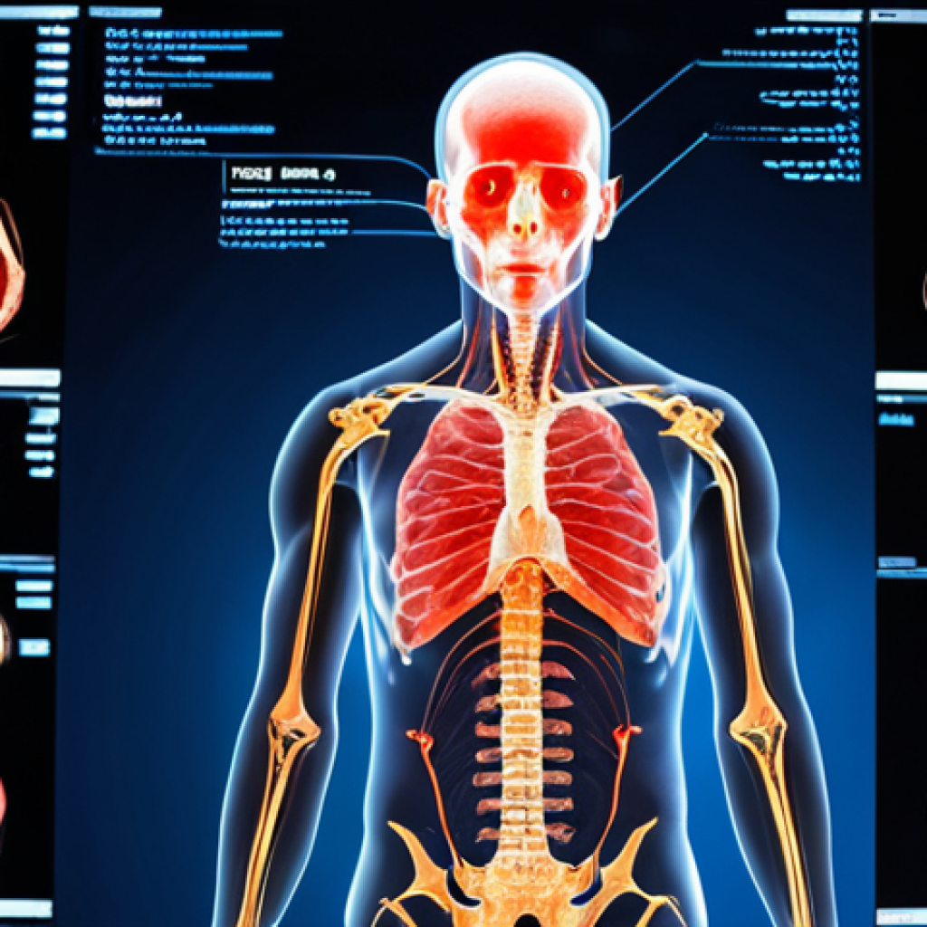 **Medical Image Analysis:** "Highly detailed X-ray image showcasing a convolutional neural network (CNN) identifying cancerous anomalies, dramatic lighting, futuristic medical setting, focus on accuracy and technological advancement."