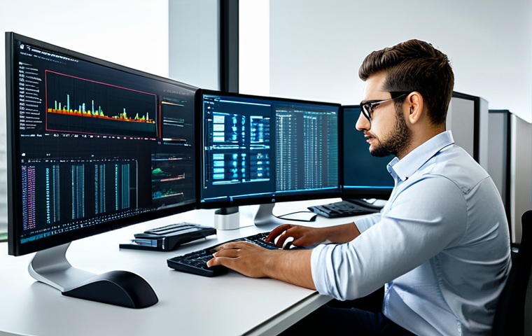 AI 산업의 주요 채용 포지션 - Data Engineer at Work**
"A data engineer working at a computer in a modern office, surrounded by se...