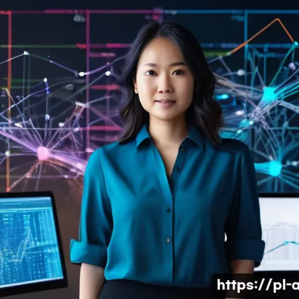 머신러닝 알고리즘 선택 가이드 - **Prompt:** A professional data scientist, a woman in her early 30s, dressed in smart casual attire,...