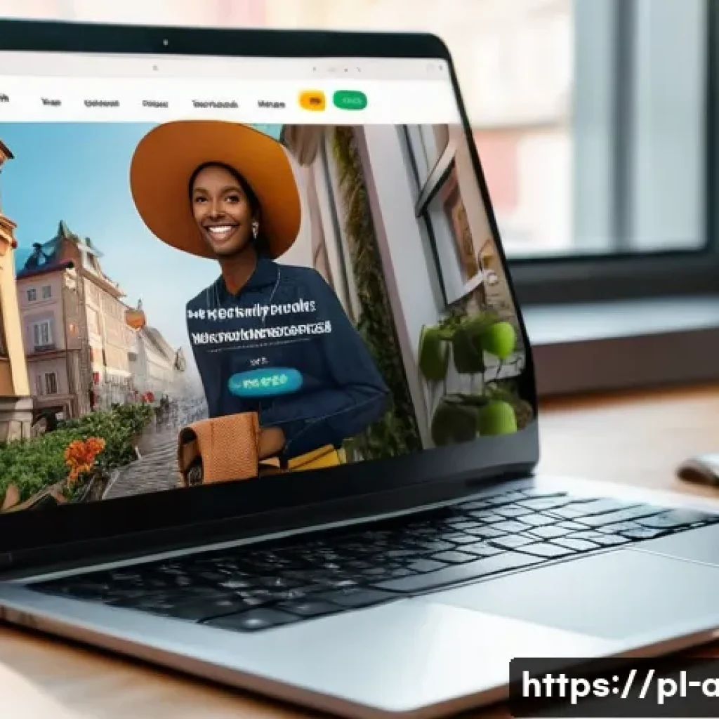 AI 분야 글로벌 트렌드와 사례 - A modern Polish e-commerce website interface displayed on a sleek laptop screen, showing personalize...
