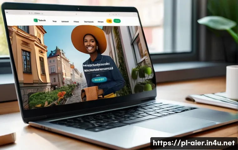 AI 분야 글로벌 트렌드와 사례 - A modern Polish e-commerce website interface displayed on a sleek laptop screen, showing personalize...